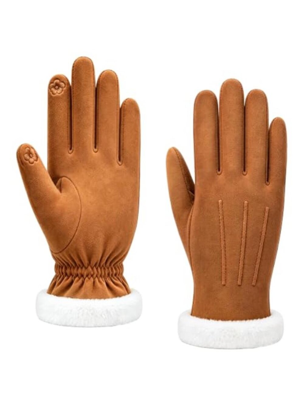 Winter Gloves Windproof Warm Touchscreen For Women Suede Fleece Lined XLarge
